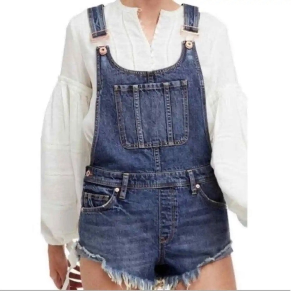 New FreePeople WeTheFree People Summer Babe Shortalls Shorts Overalls NWT 27